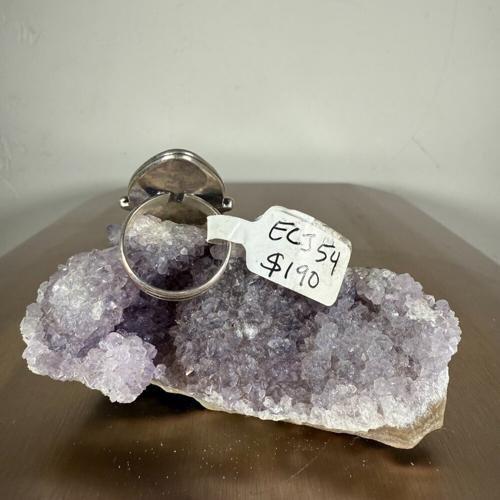 Sterling Silver Ring Gray Labradorite Teardrop Gemstone Elegant Jewelry Size 7 - Picture 4 of 5